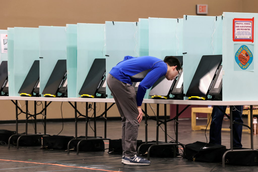 Nevada election voting background